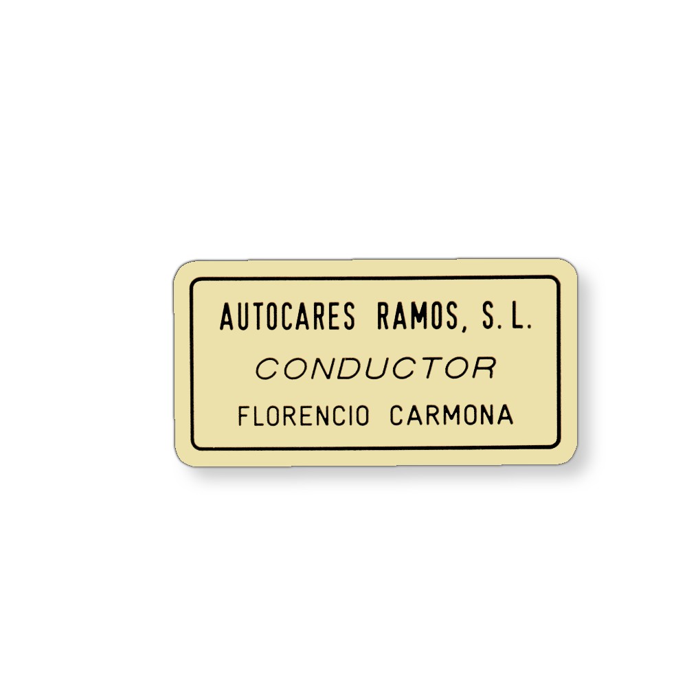 Placas de indenticación de personal